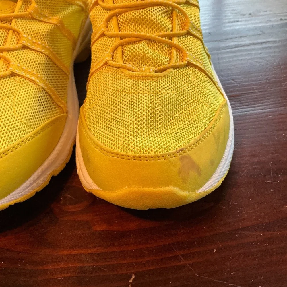 Lands' End Water Sport Sneaker Women 11B Yellow Upper Mesh Athletic Lace Up 1374 - Picture 4 of 16